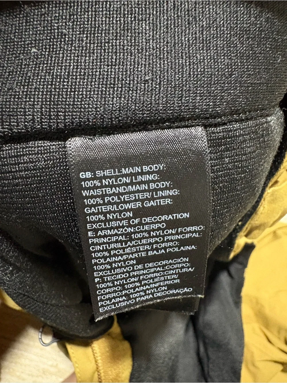 North face men’s snow pants